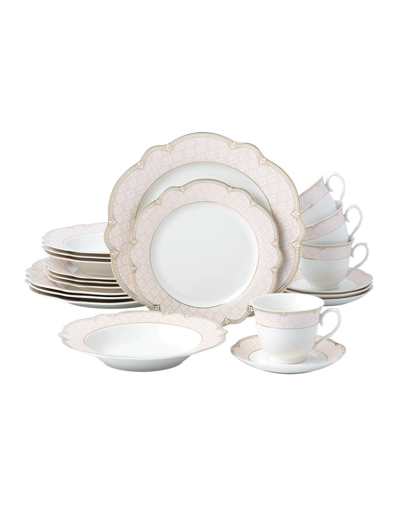 Sandra 20pc Porcelain Dinnerware Set