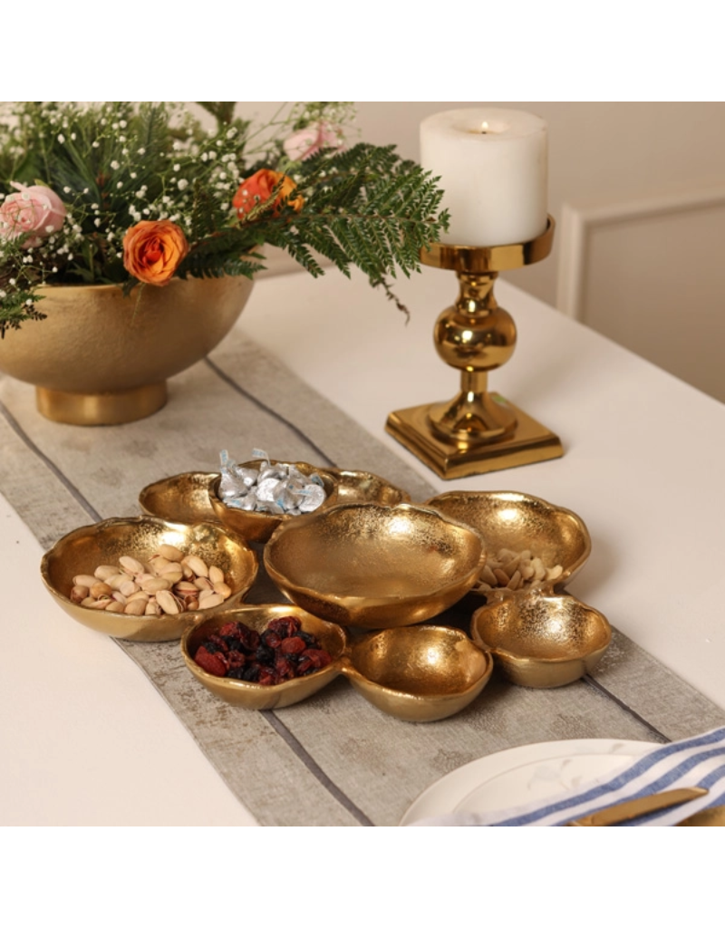 Aluminum Textured 9 - Cluster Bowl