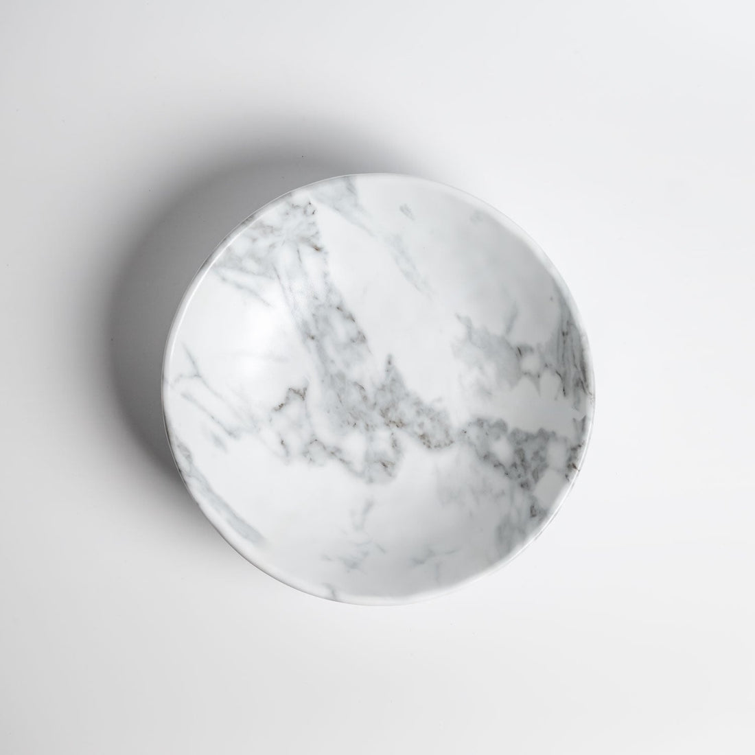 White Marble Melamine Serving Bowl