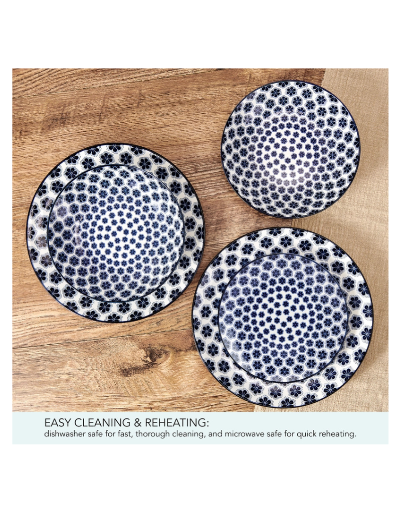 Blooming Delight 12pc Porcelain Dinnerware Set