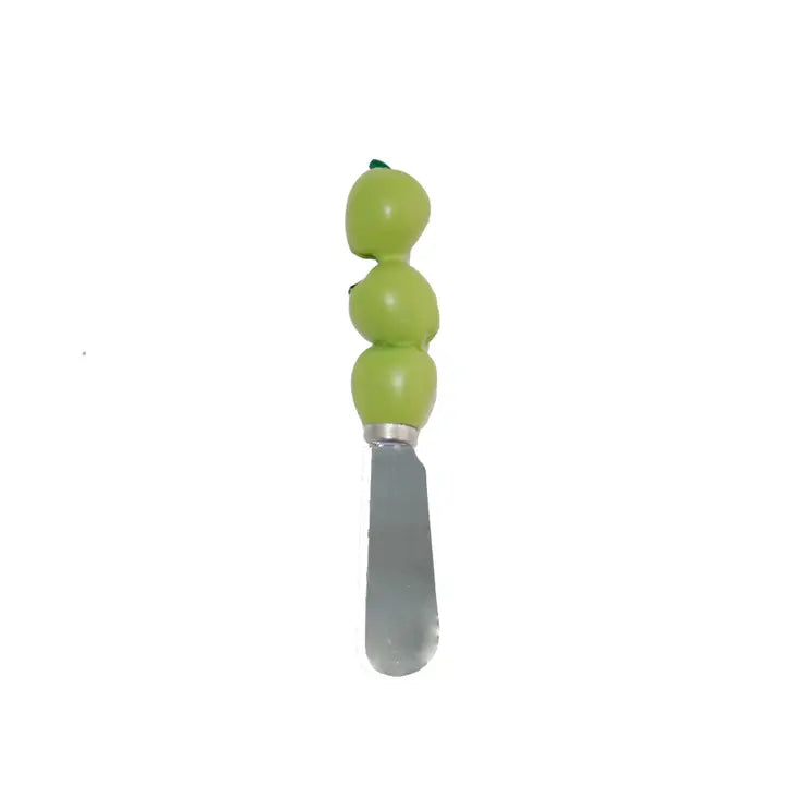 Set of 4 Spreader Knives - Apples Red & Green