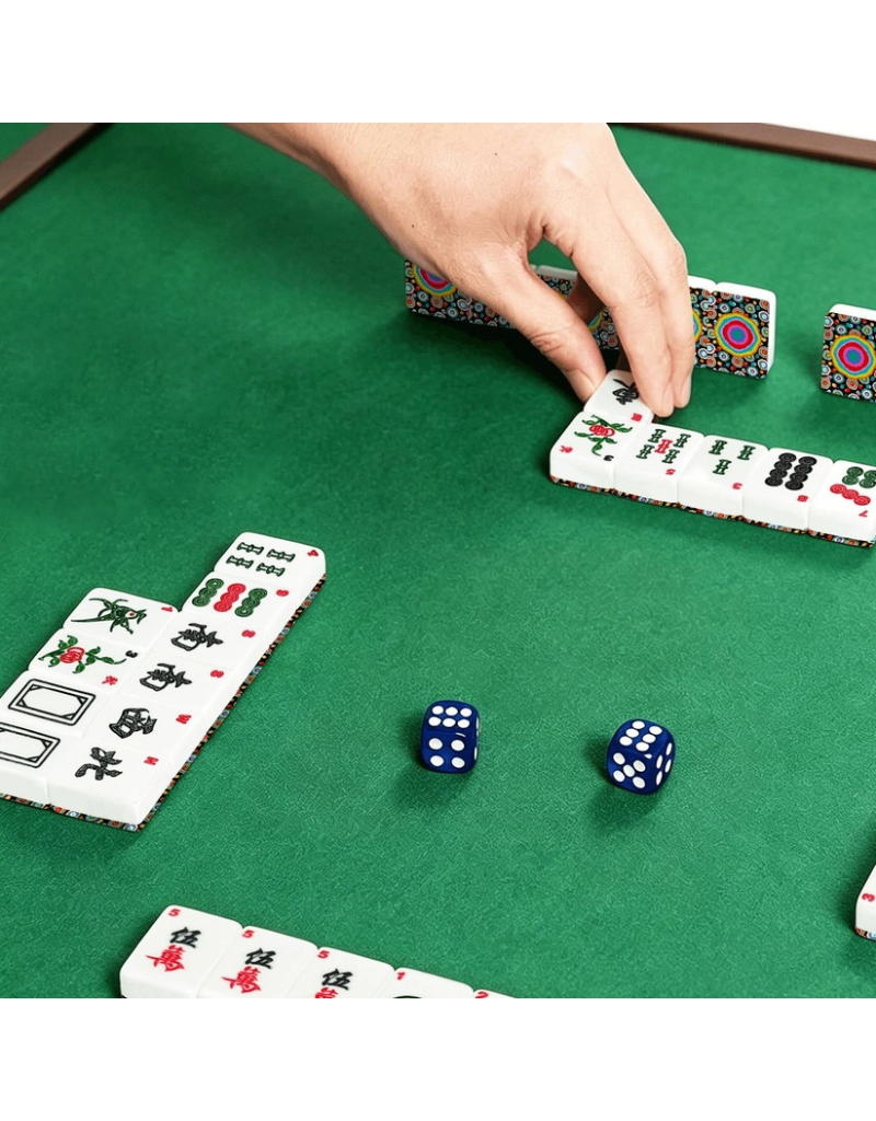 Acrylic Festive Paper Flowers American Mahjong Tiles + Case