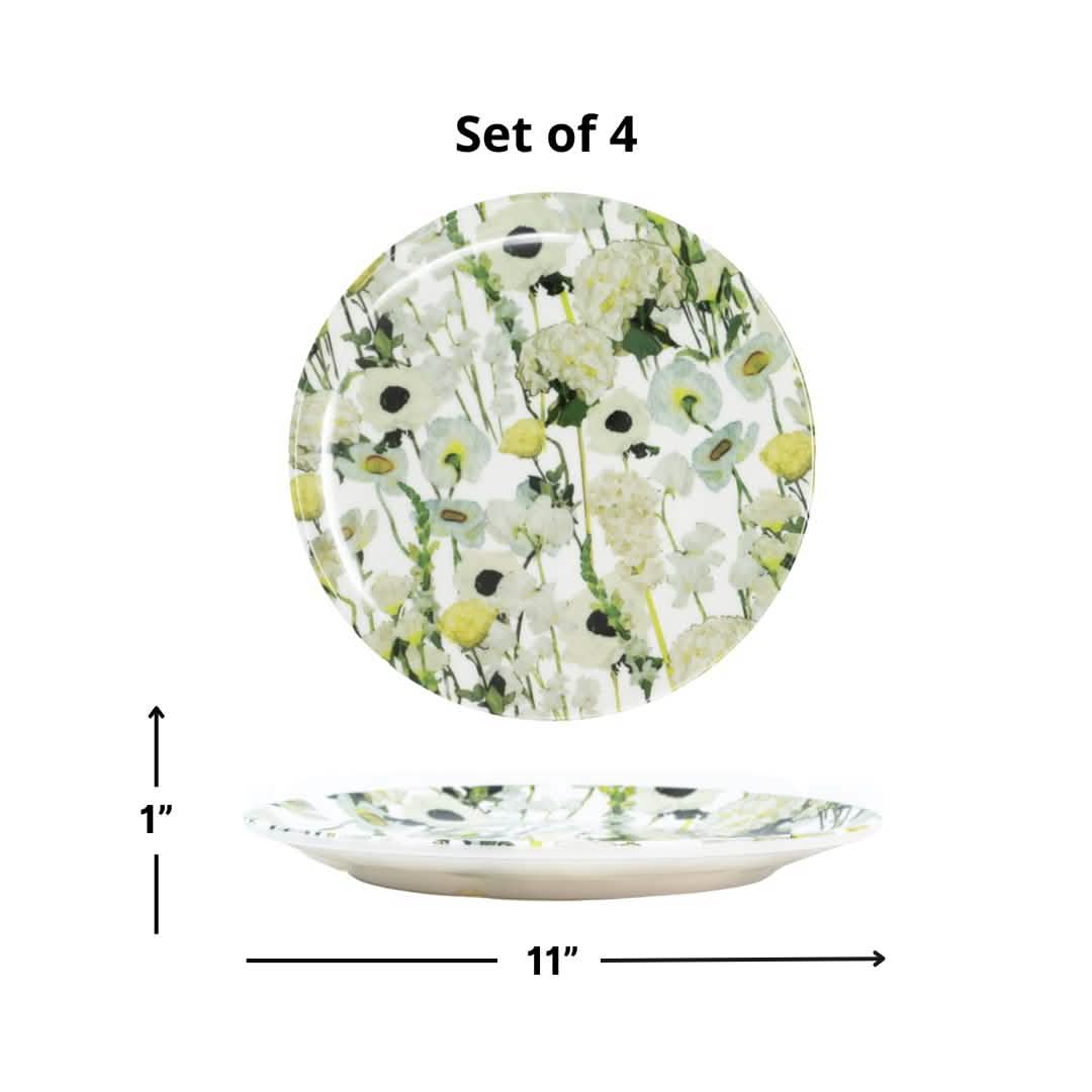 Elizabeth Sutton Collection: Cream Floral Garden Dinner Plate Set