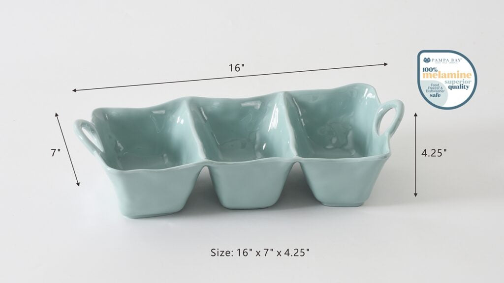 Deep 3 Section Melamine Server