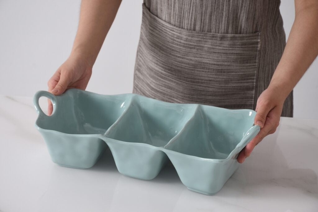 Deep 3 Section Melamine Server