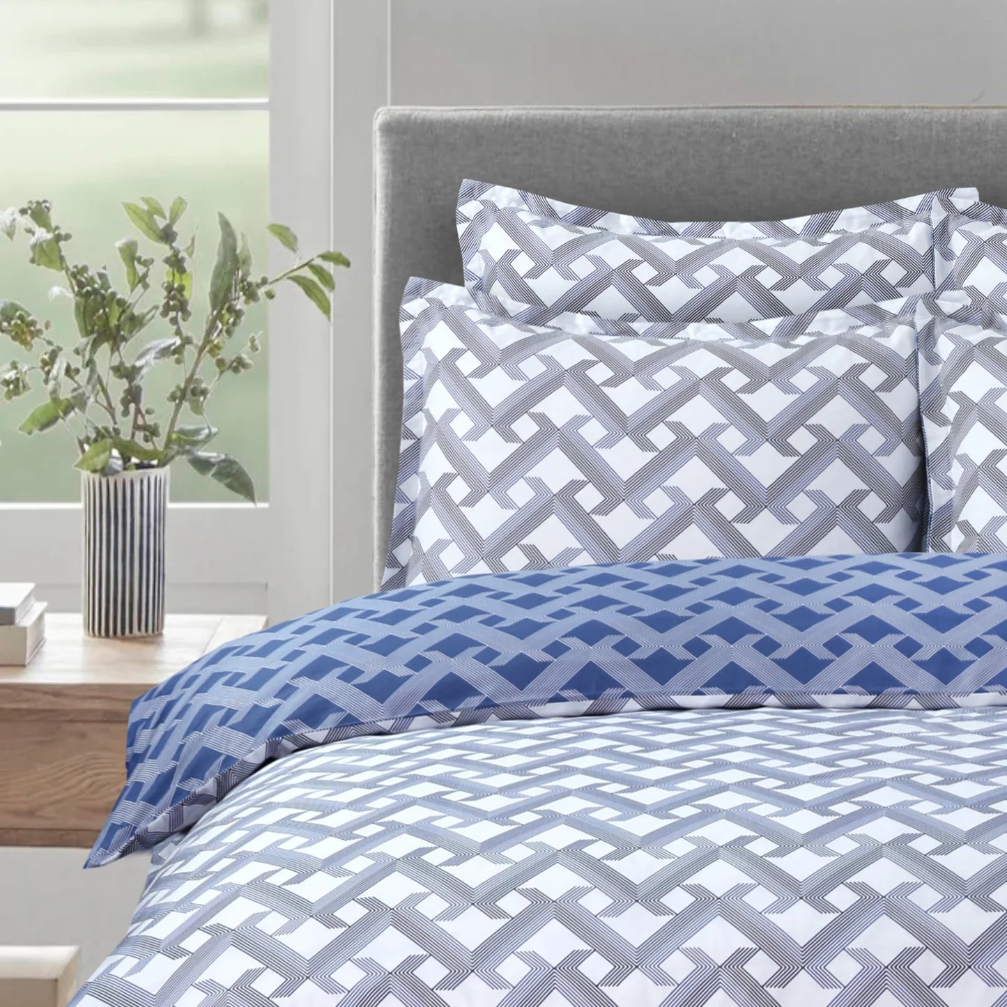 Diamond Braid- Blue/Grey