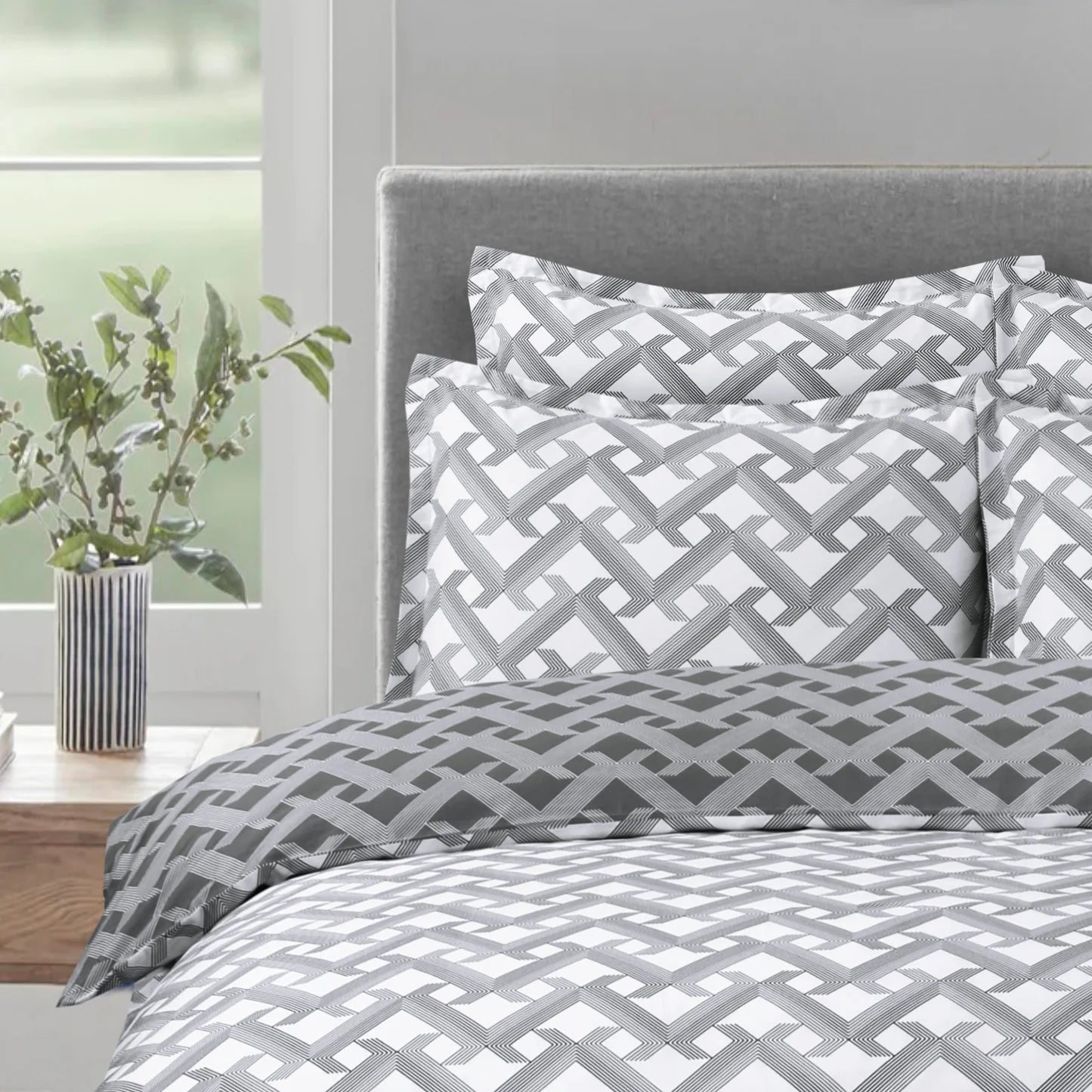 Diamond Braid- Grey/Dark Grey