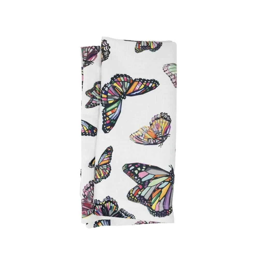 Elizabeth Sutton Collection: Butterflies Faux Linen Napkin Set