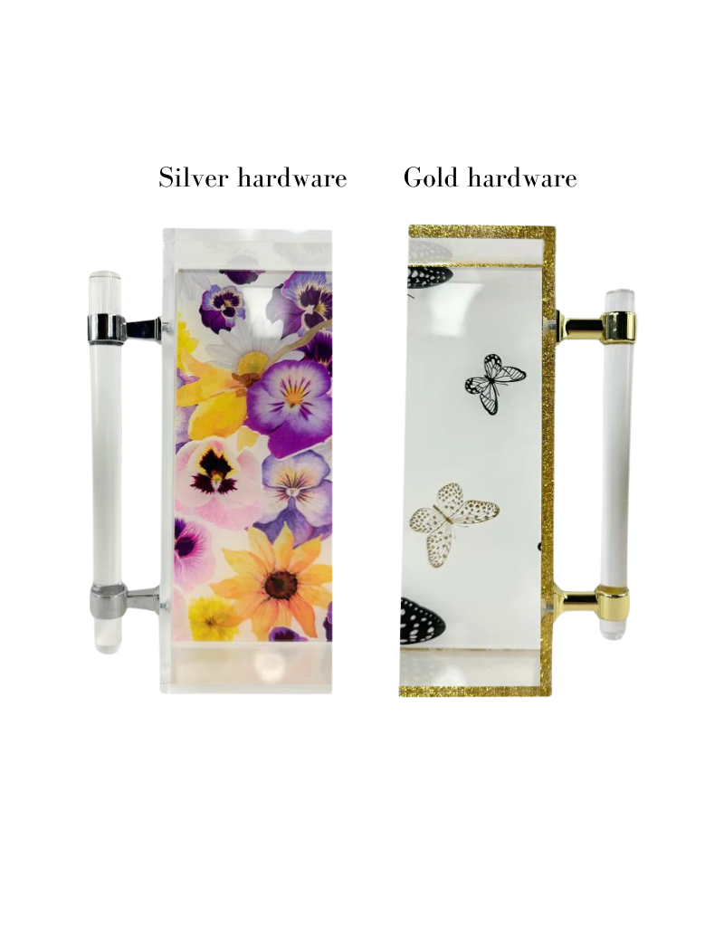Solids/Glitters Custom 8x16 Acrylic Handled Tray - Choose Your Design!