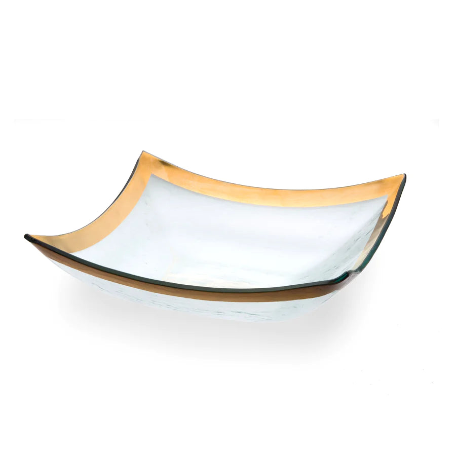 Annie Glass Roman Antique Four Point Bowl