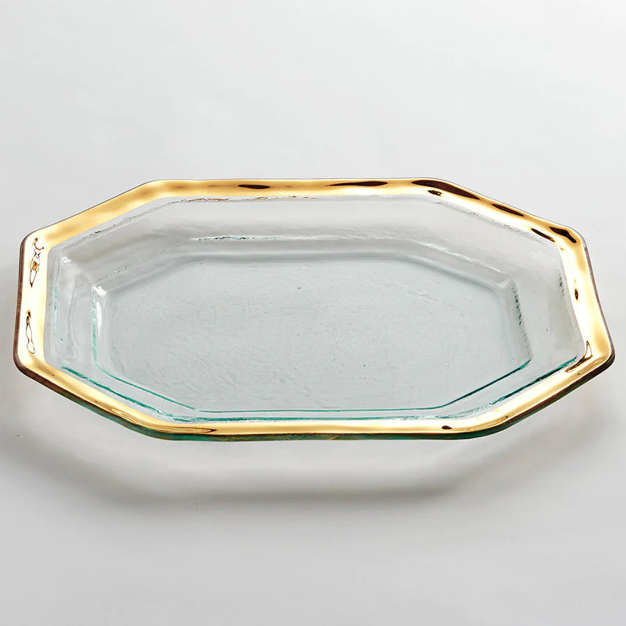 Annie Glass Roman Antique Steak Platter