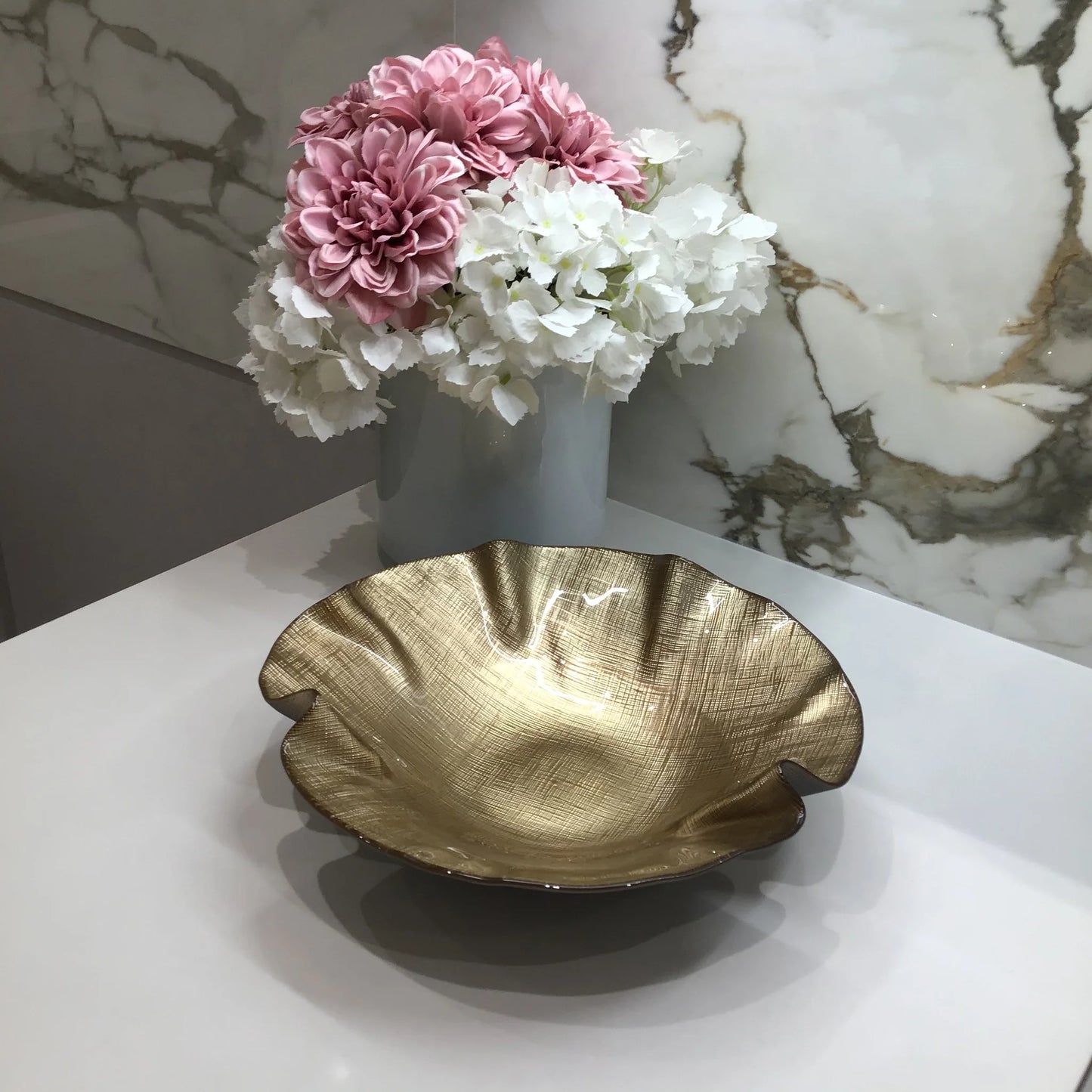 Gold Brushed Wave Bowl