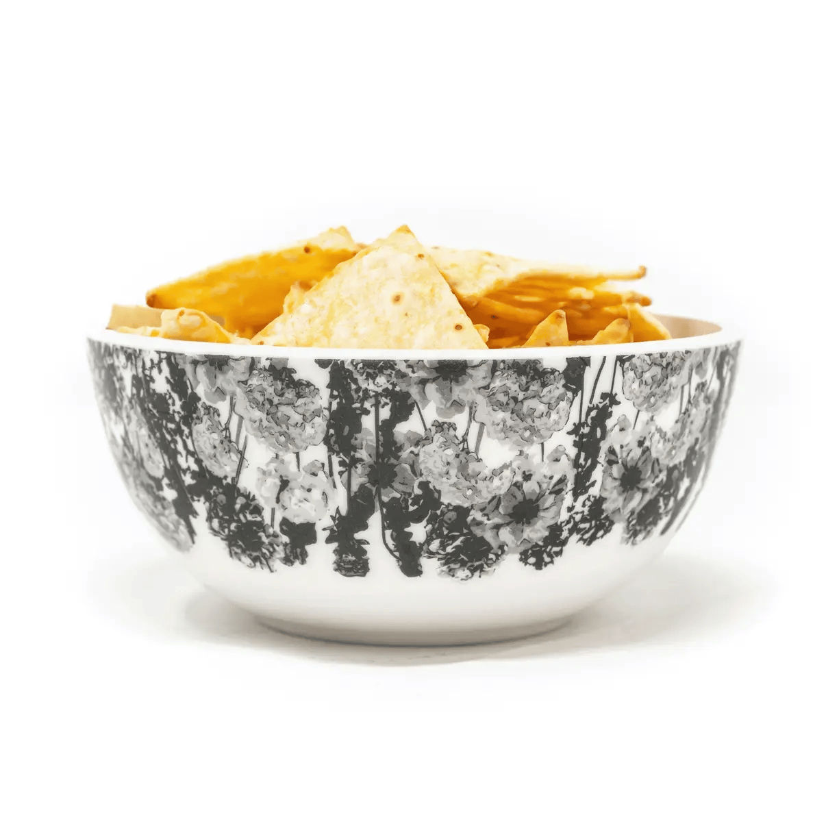 Elizabeth Sutton Collection: Grayscale Floral Garden Melamine Bowl Set