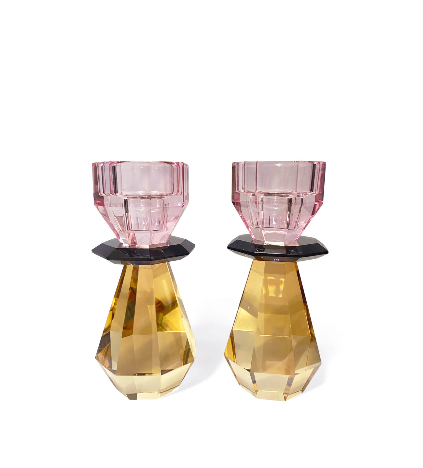 Set of 2 Modern Cut Candle/Tealight Holder