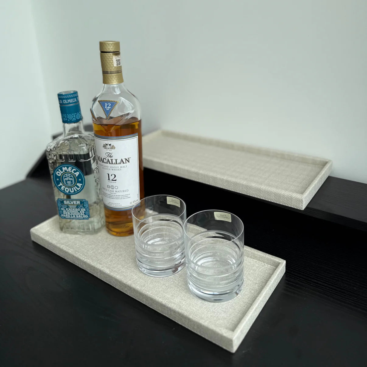 Long Rectangular Serving Tray - Victoria Milky
