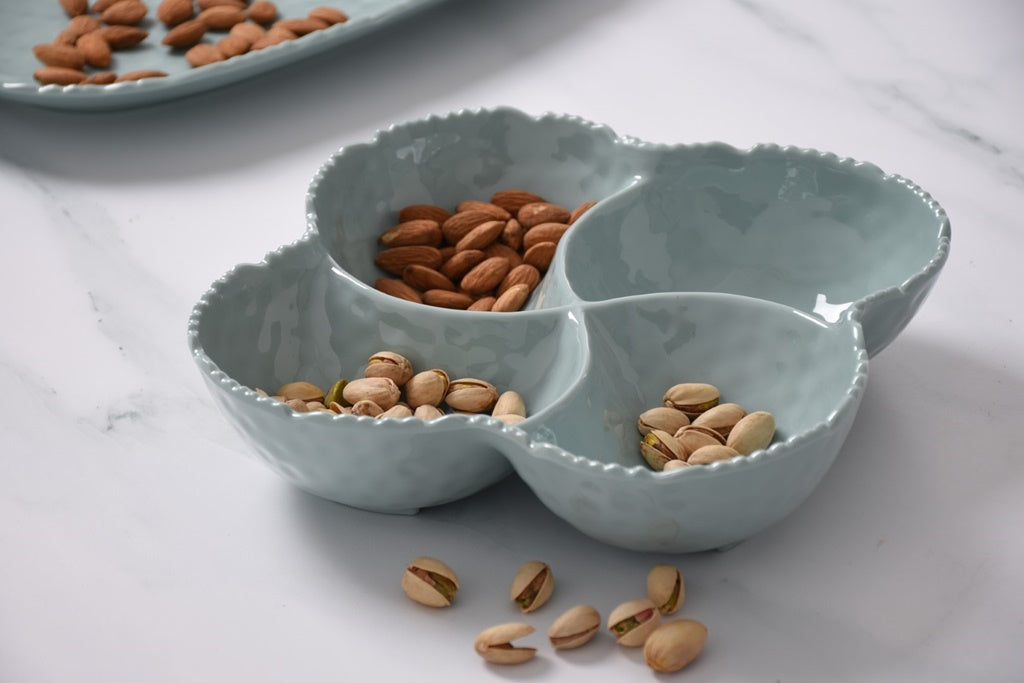 4 Section Blue Melamine Bowl