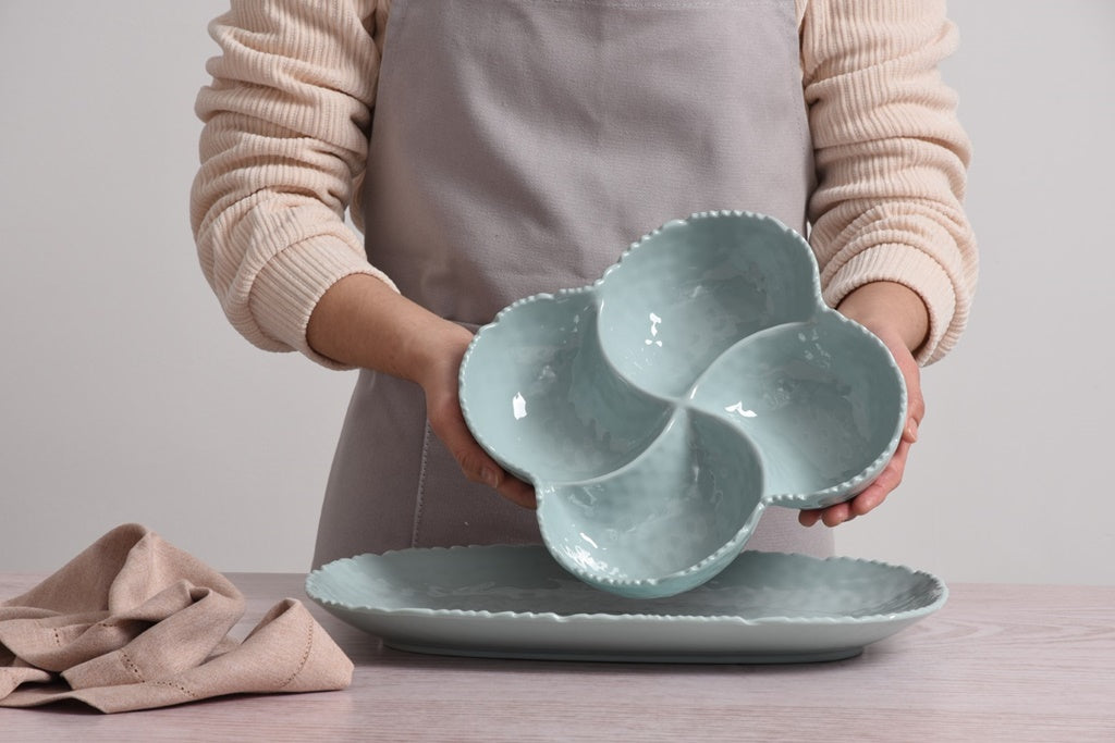 4 Section Blue Melamine Bowl
