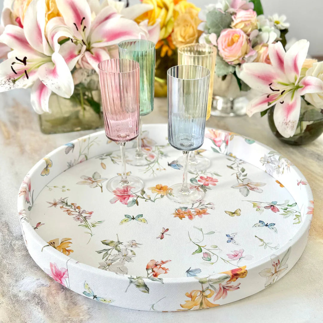 Lily Garden Round Tray