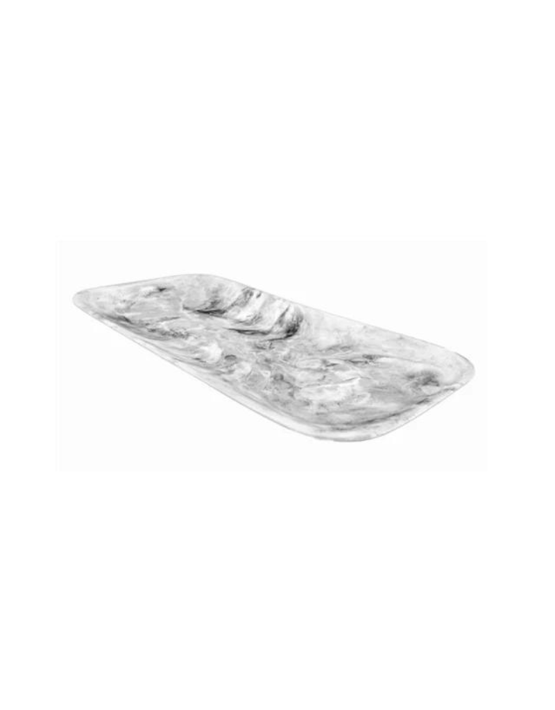 Classical Rectangle Resin Swirl Platters