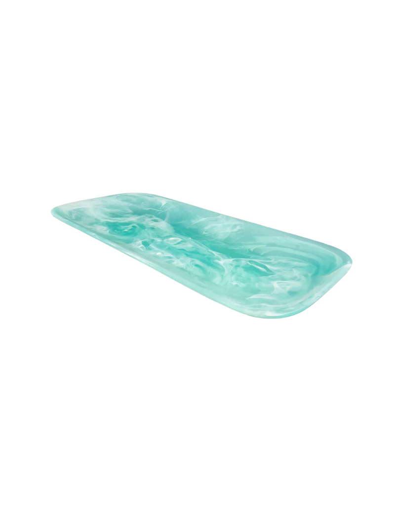 Classical Rectangle Resin Swirl Platters
