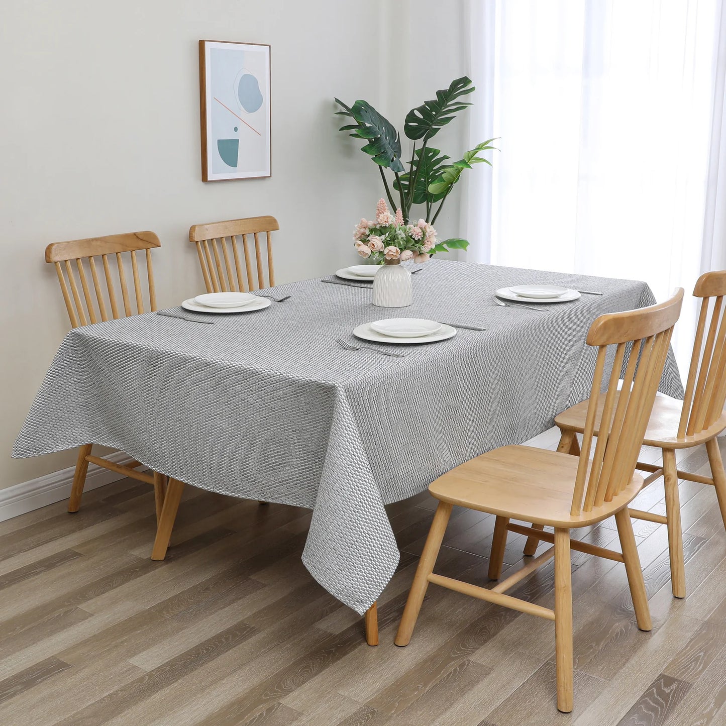 Jacquard Grey Softy Tablecloth #1397