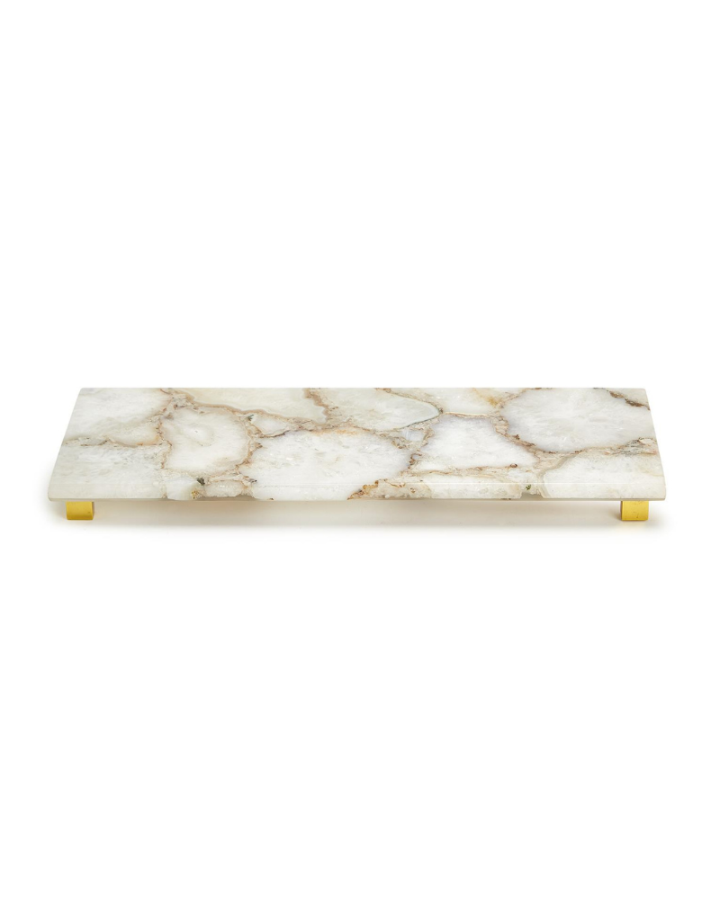 Natural Agate Decorative Footed Tray