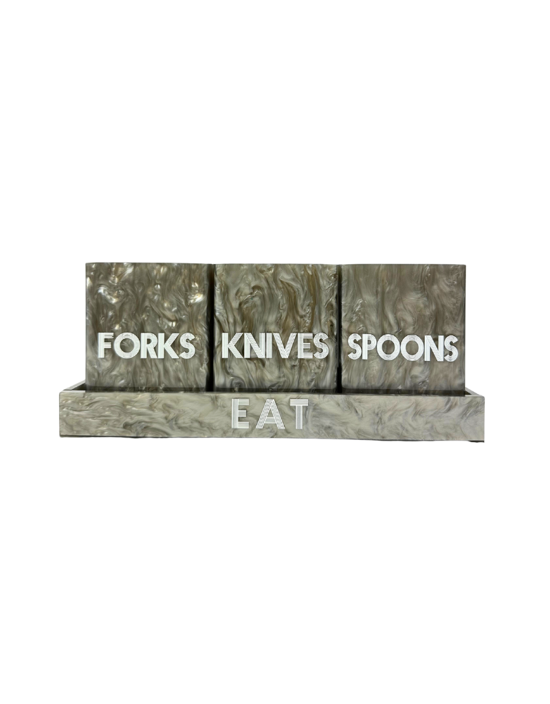 Acrylic Silverware Caddy Sets