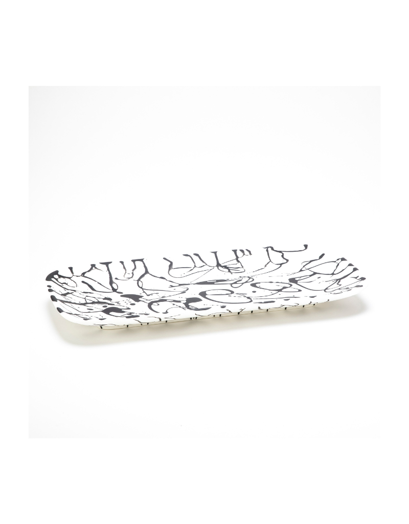 Large Resin Rectangular Swirl Platters
