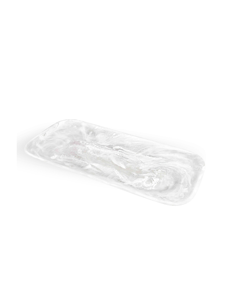Large Resin Rectangular Swirl Platters