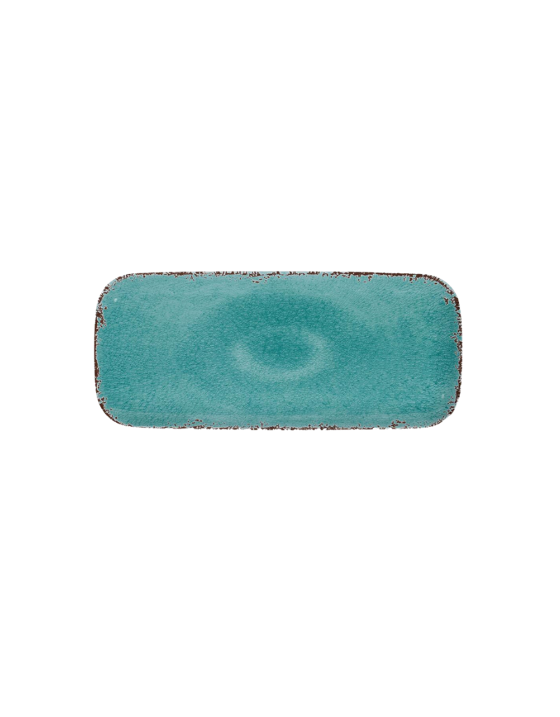 Turquoise "Crackle" Melamine Tray