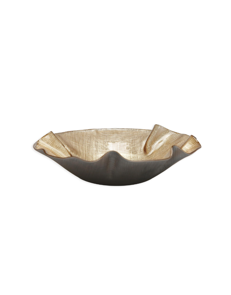 Gold Brushed Wave Bowl
