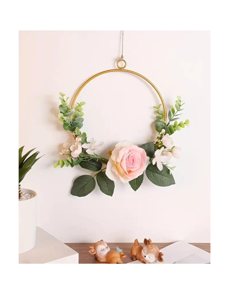Peony and Rose Wreath