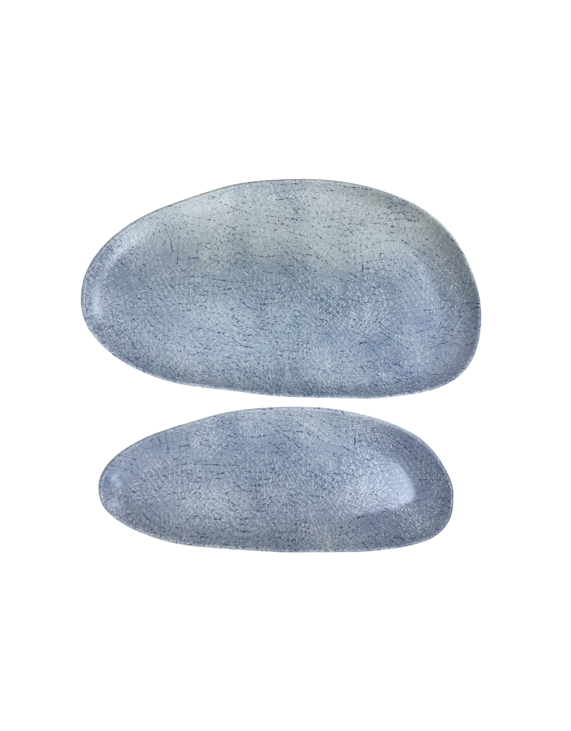 Canvas Blue Melamine Tray