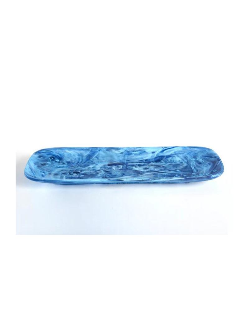 Classical Rectangle Resin Swirl Platters