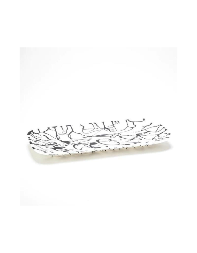 Classical Rectangle Resin Swirl Platters