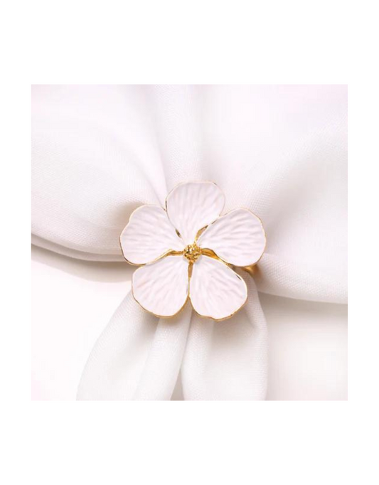 Floral Napkin Rings Set