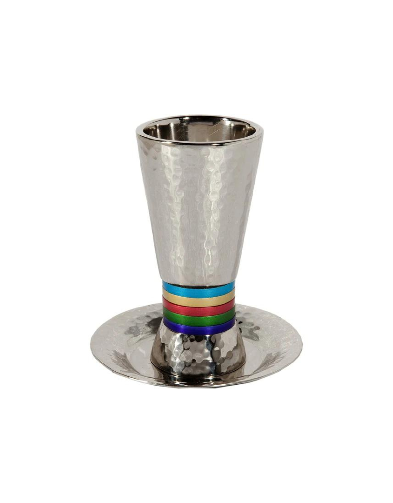 Hammered Rings Kiddush Cup