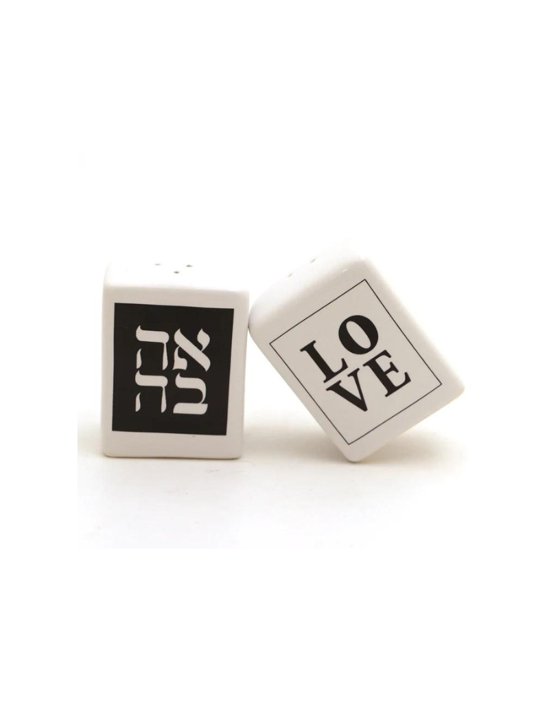 Love/Ahava Salt & Pepper Shaker Set
