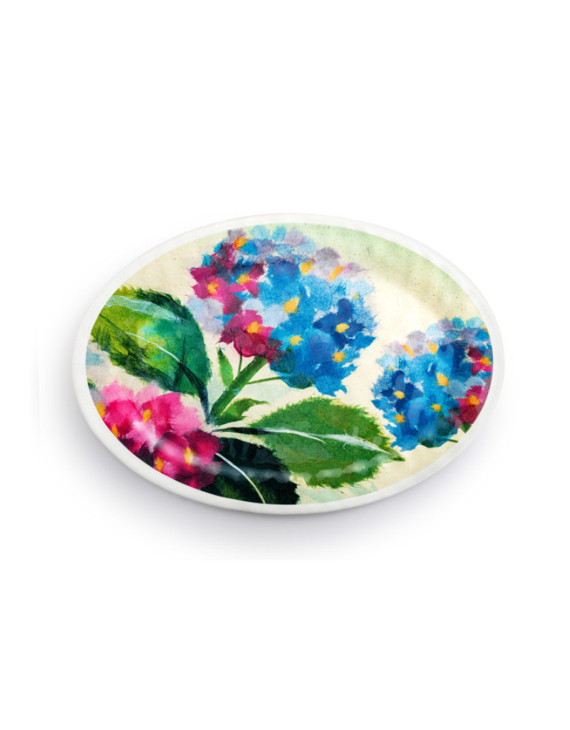 Hydrangea Large Melamine Oval Platter