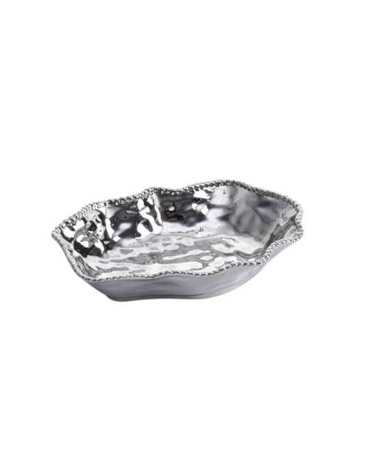 Titanium Finish Organic Shape Bowl