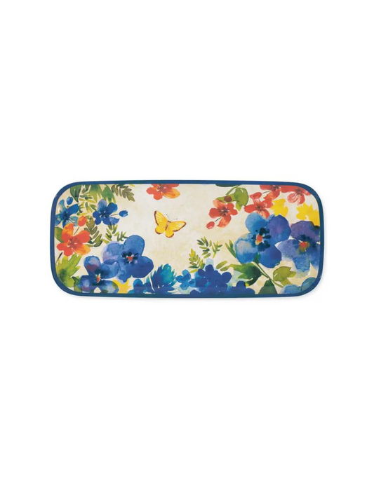Butterfly Floral Melamine Rectangle Tray