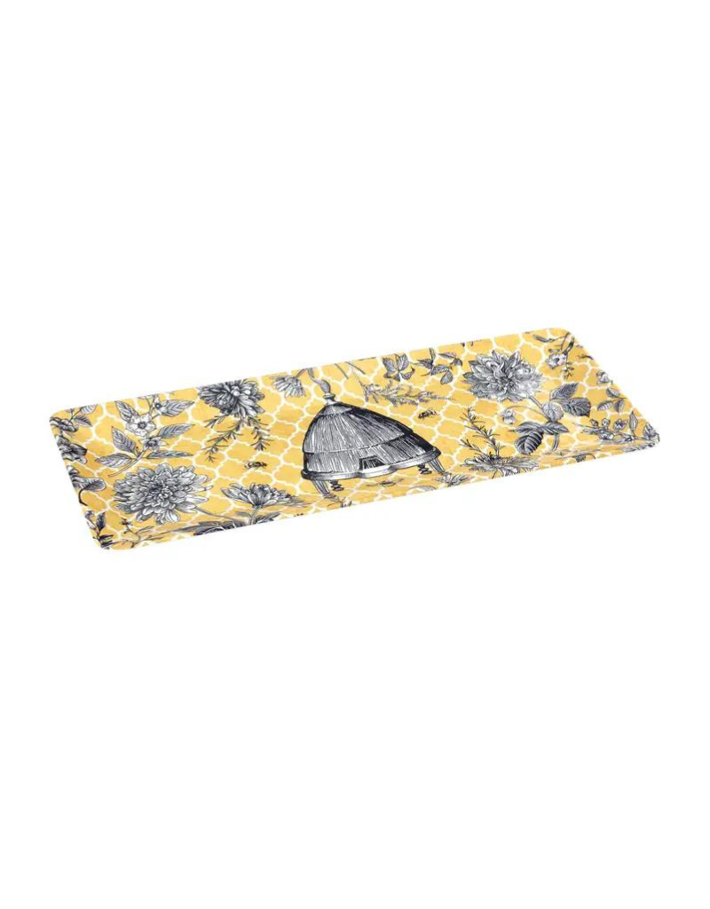 French Bees Melamine Rectangular Platter