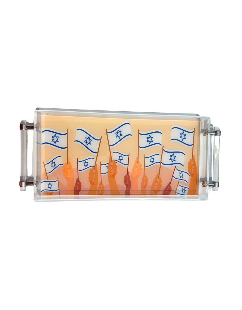 All of Israel United - Acrylic 8x16 Tray with Handles