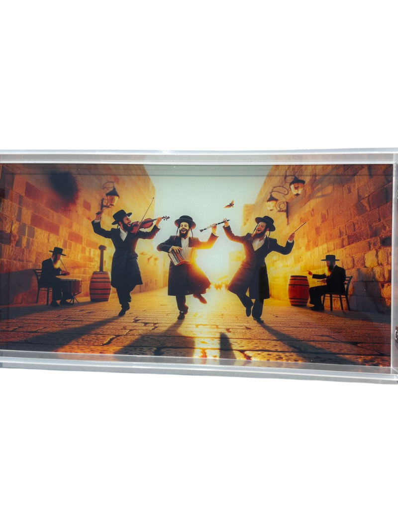Jewish Men Dancing 8x16 Acrylic Tray