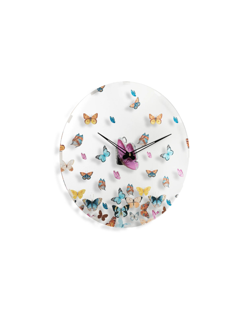Acrylic Butterfly Clock On The Table