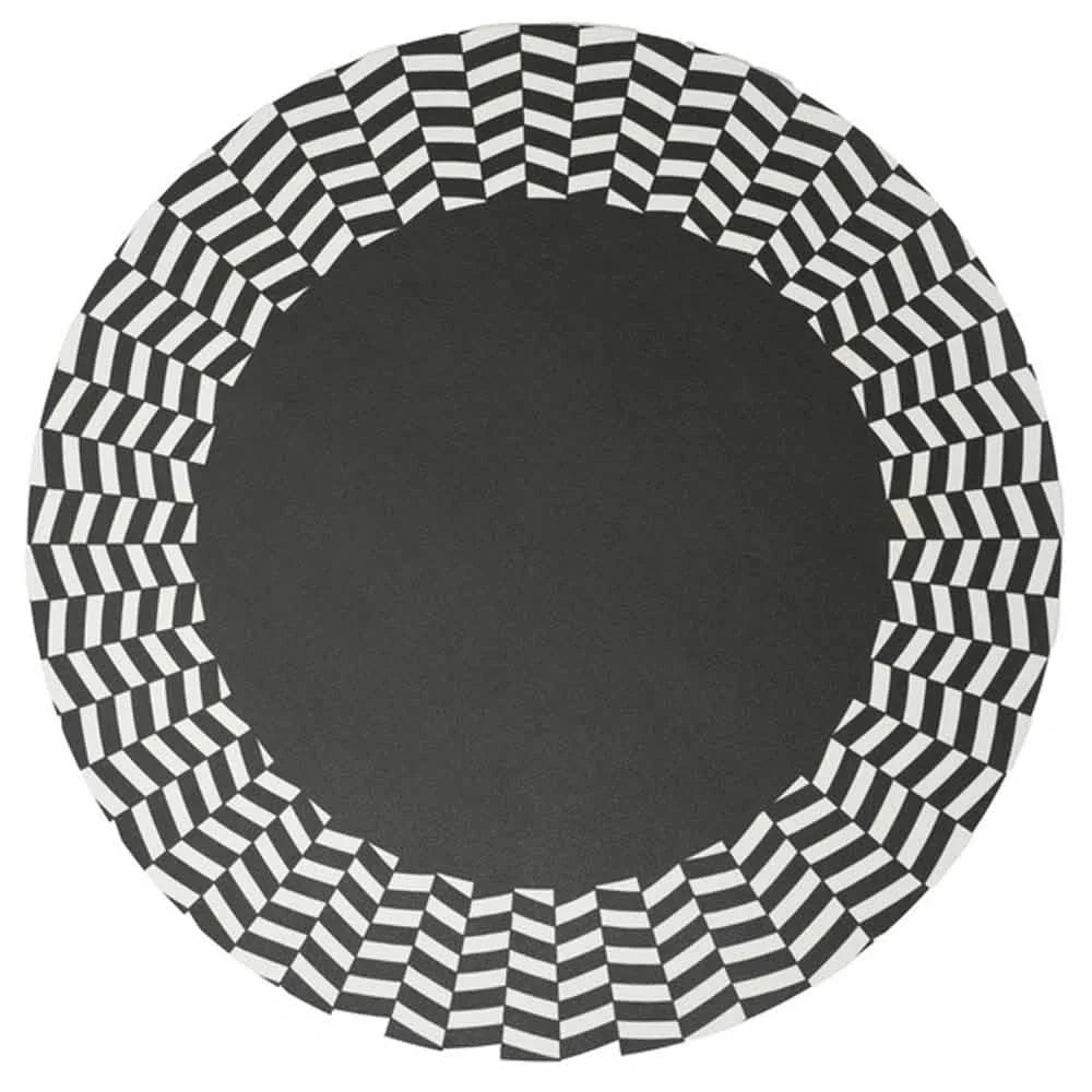 Elizabeth Sutton Collection: Black & White Chevron Vinyl Placemat Set