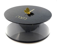 Round Acrylic Black Matzah Box (Options)