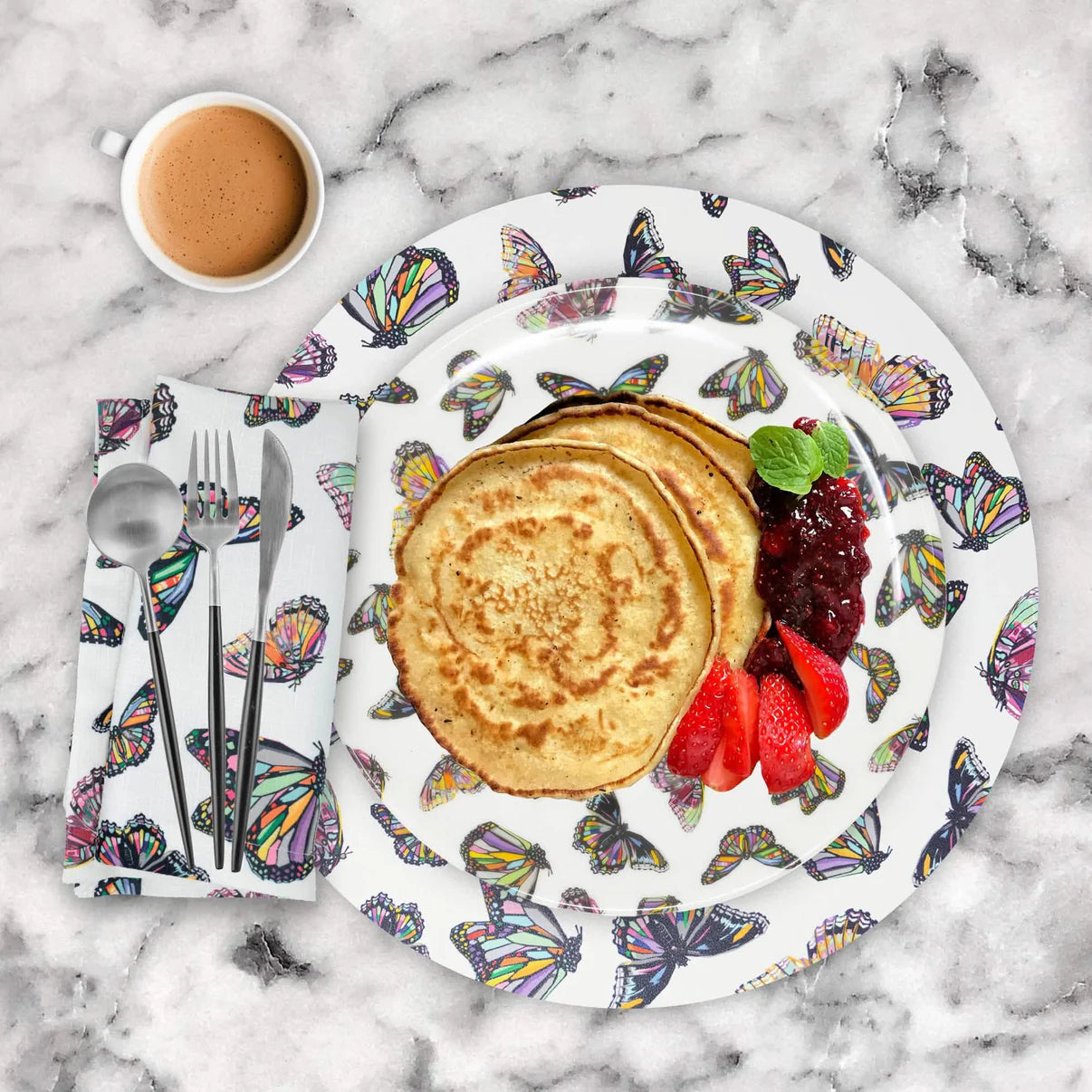 Elizabeth Sutton Collection: Butterflies Dinner Plate Set