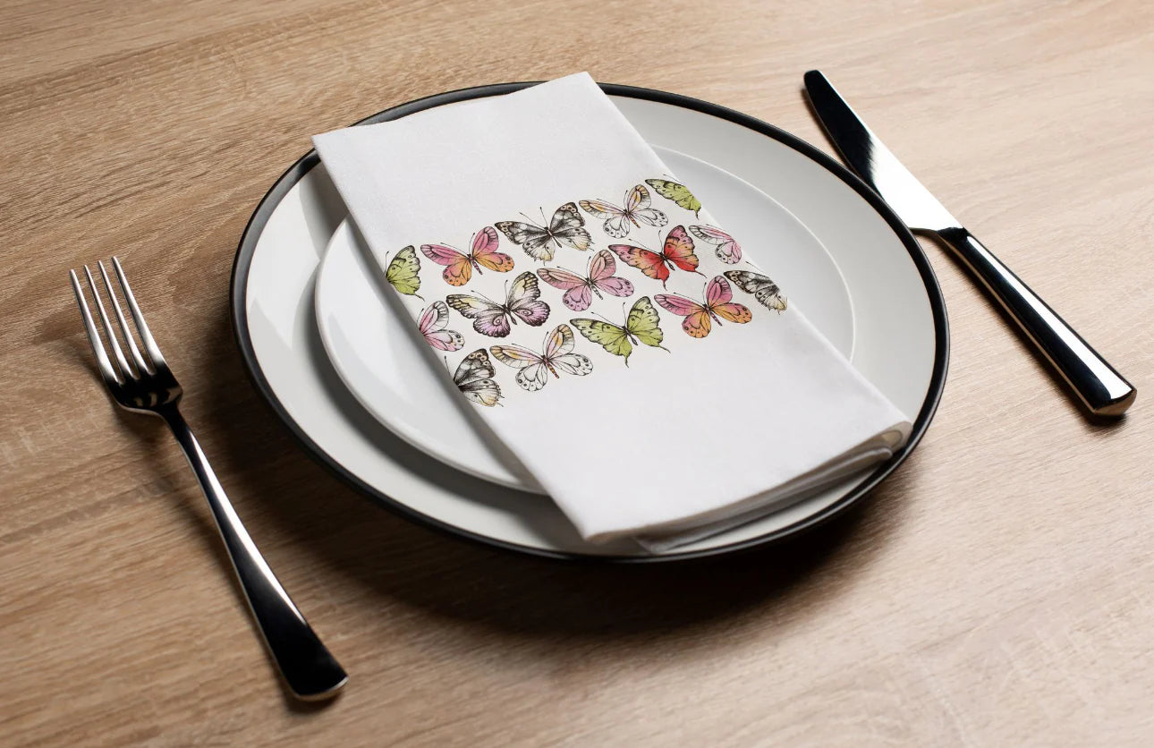 Butterflies Printed Luxury Guest Towels (options)