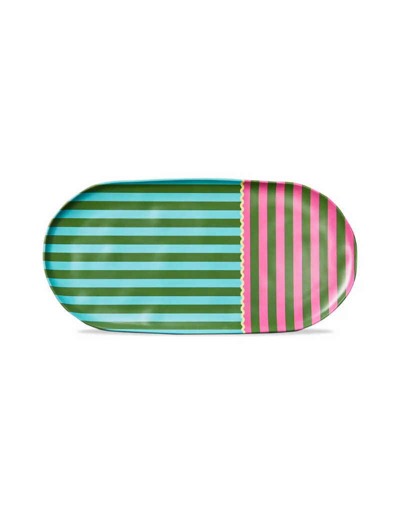 Cabana Stripe Melamine Platter